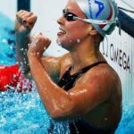 La gioia di Federica Pellegrini dopo il nuovo record del mondo sui 400 sl