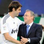 Kakà e Florentino Perez durante la presentazione ufficiale