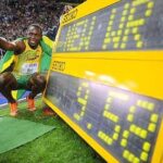 La gioia di Usain Bolt dopo lo storico primato del mondo