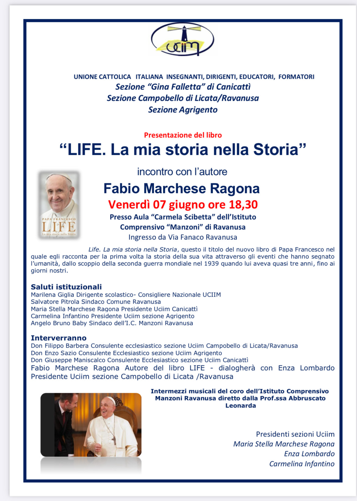 Canicatti Web Notizie -Presentazione del libro “LIFE. La mia storia ...